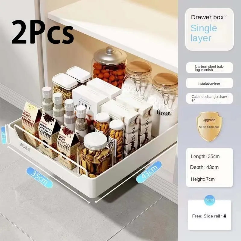 Nowy regał kuchenny z prowadnicami, szuflada kuchenna