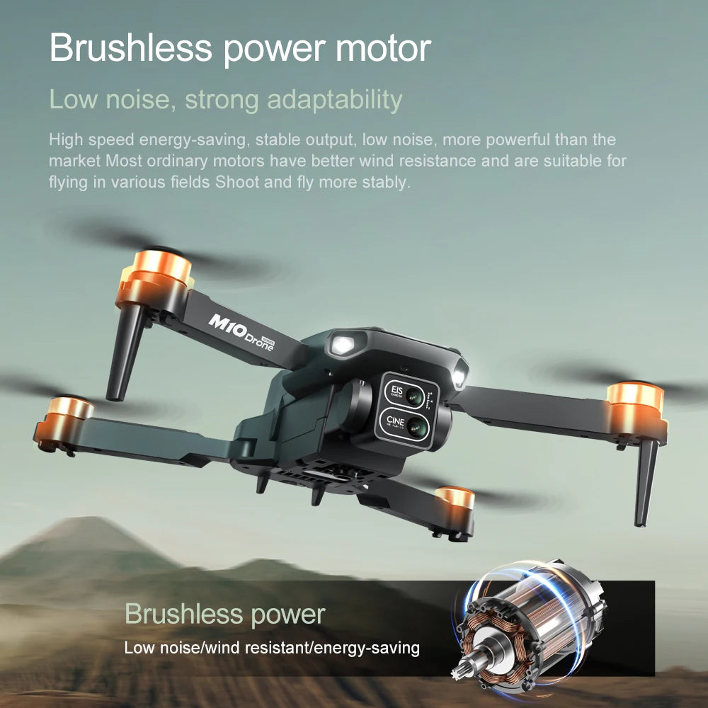 Dla Xiaomi M10 Rc 4K Drone 8K Profesjonalna podwójna kamera HD z ekranem FPV WIFI Bezszczotkowy silnik Quadcopter z funkcją omijania przeszkód Zabawki