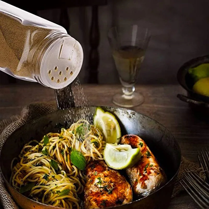 Szklane słoiczki  na przyprawy z bambusowymi zakrętkami