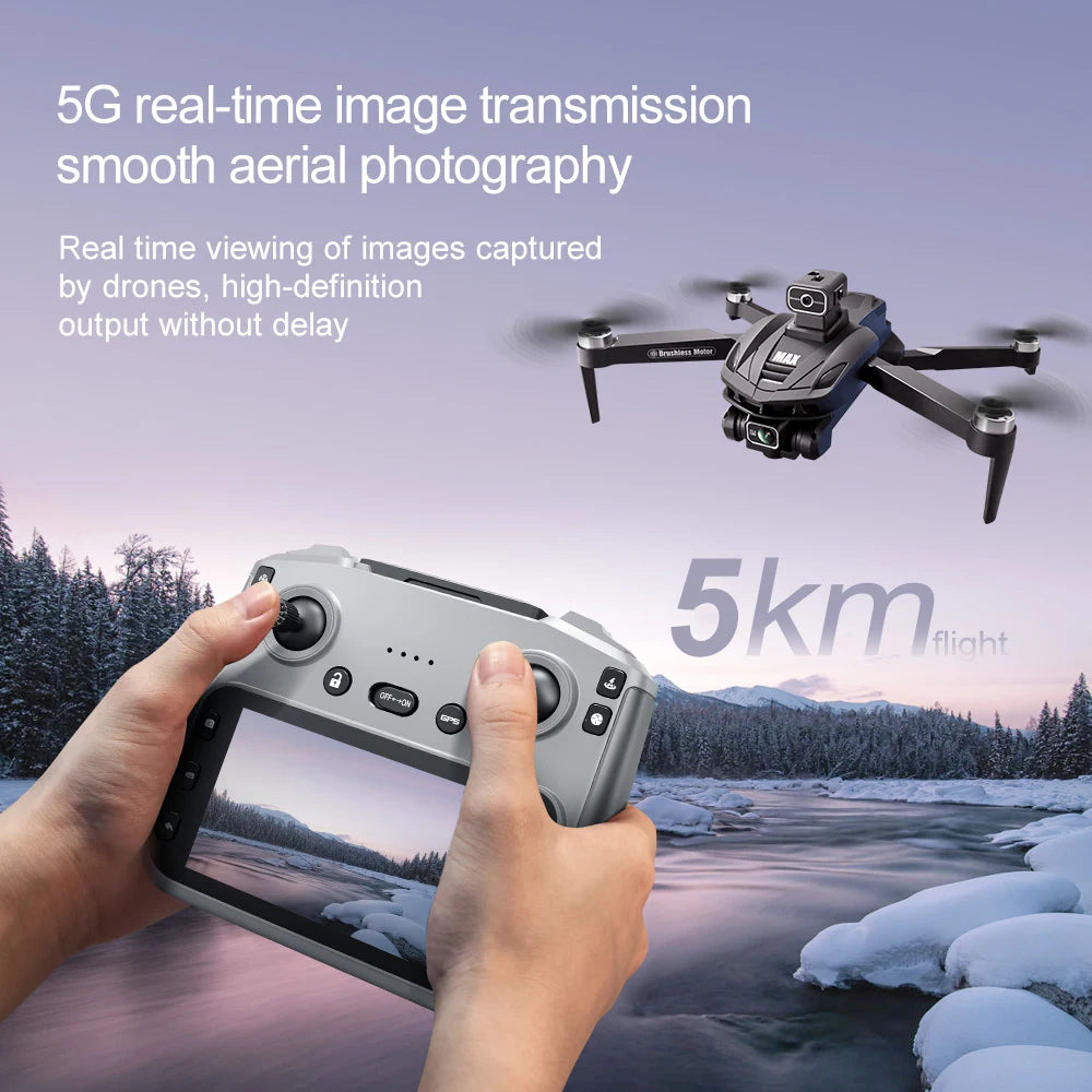 Pro MAX Dron GPS 8K Profesjonalna kamera HD 5G WIFI FPV 360° Unikanie przeszkód Bezszczotkowy Duży ekran.