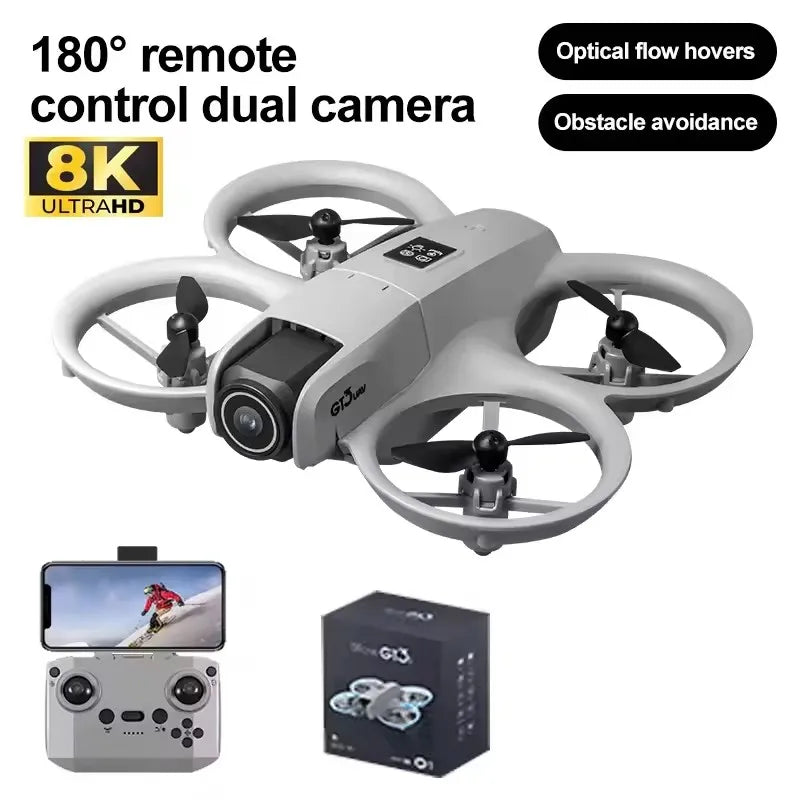 GT3 Max Mini Drone 8K Profesjonalny podwójny aparat Tryb bezgłowicowy Unikanie przeszkód WiFi FPV Dron 360° Flip Quadcopter Zabawki dla dzieci