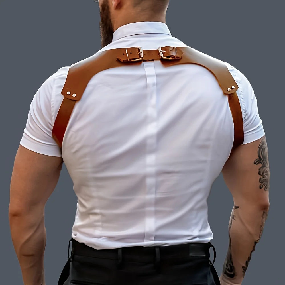 Szelki Męskie do spodni skórzane. Dwa kolory , brązowe i czarne