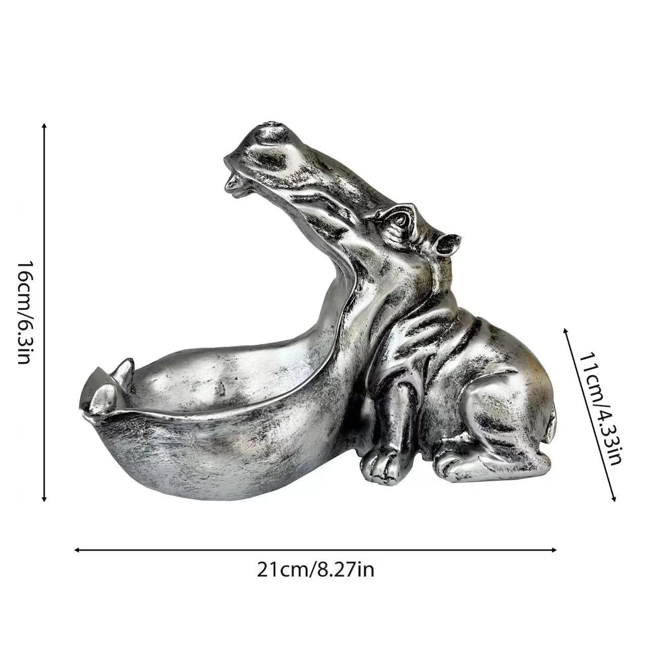 Živicová ozdoba v tvare hrocha. Kreatívne figúrky zvierat. Dekorácia na stôl.