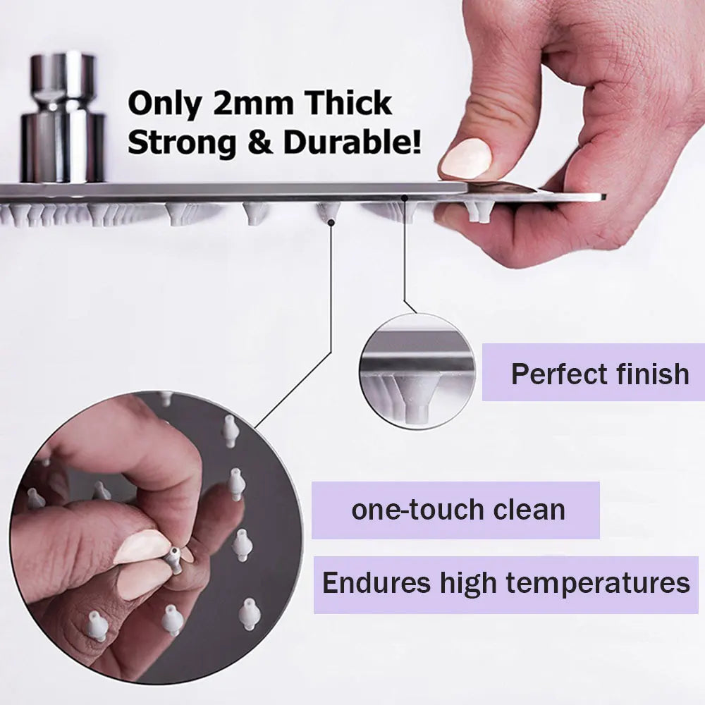 Štvorcová sprchová hlavica z nehrdzavejúcej ocele