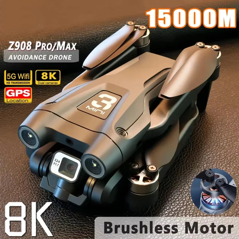 Z908 Pro /MAX Drone 8K Podwójna kamera ESC Profesjonalne kamery Dron Optyczne pozycjonowanie przepływu Unikanie przeszkód Quadcopter