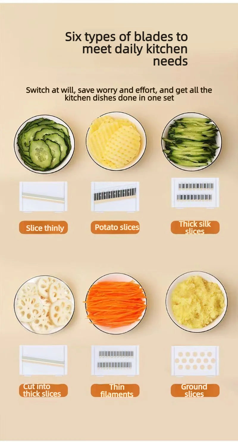 Ręczna tarka wielofunkcyjna do warzyw, krajalnica do ziemniaków