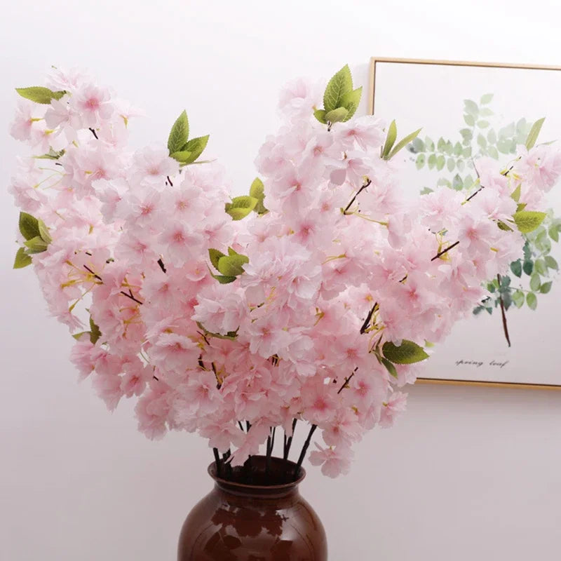 5 sztuk sztucznych gałęzi wiśniowych Sakura z jedwabiu DIY .Domowa dekoracja salonu