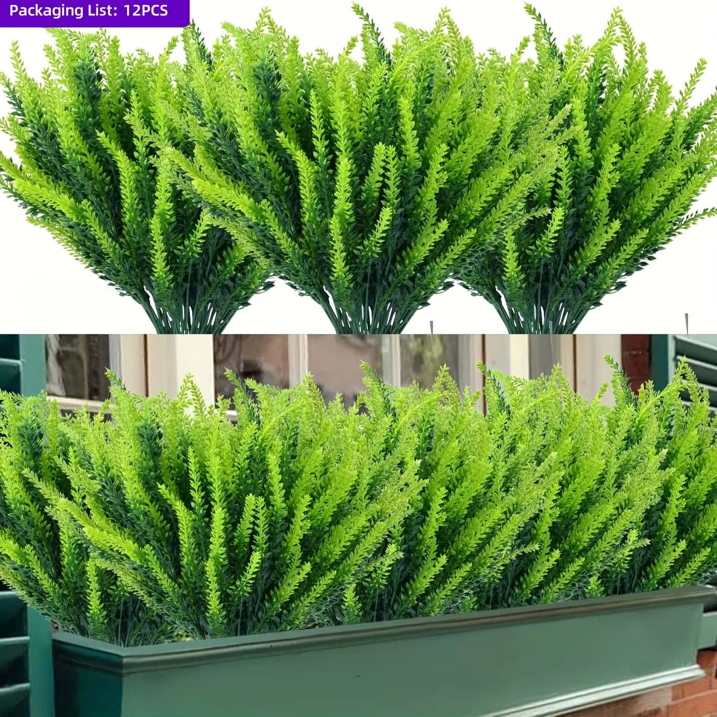 12 sztuk sztucznych kwiatów lawendy – realistyczne kwiaty z tworzywa sztucznego do domu, ogrodu.