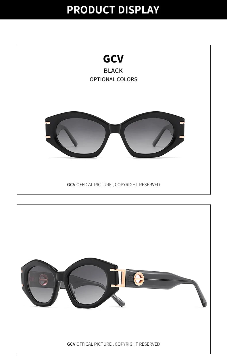 Okulary przeciwsłoneczne damskie GM Cat Eye. Awangardowe