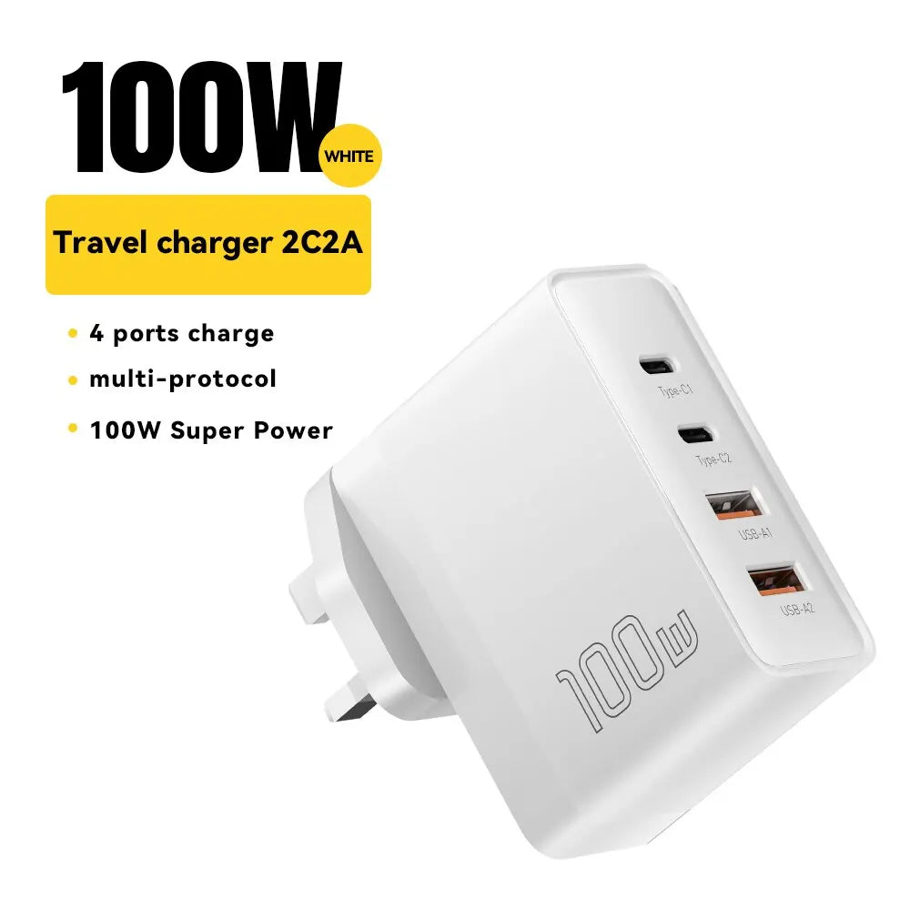 Nabíjačka Essager 100W GaN USB typu C PD QC Quick Charge 4.0 3.0 typu C rýchle nabíjanie pre iPhone 14 13 12 Xiaomi Macbook