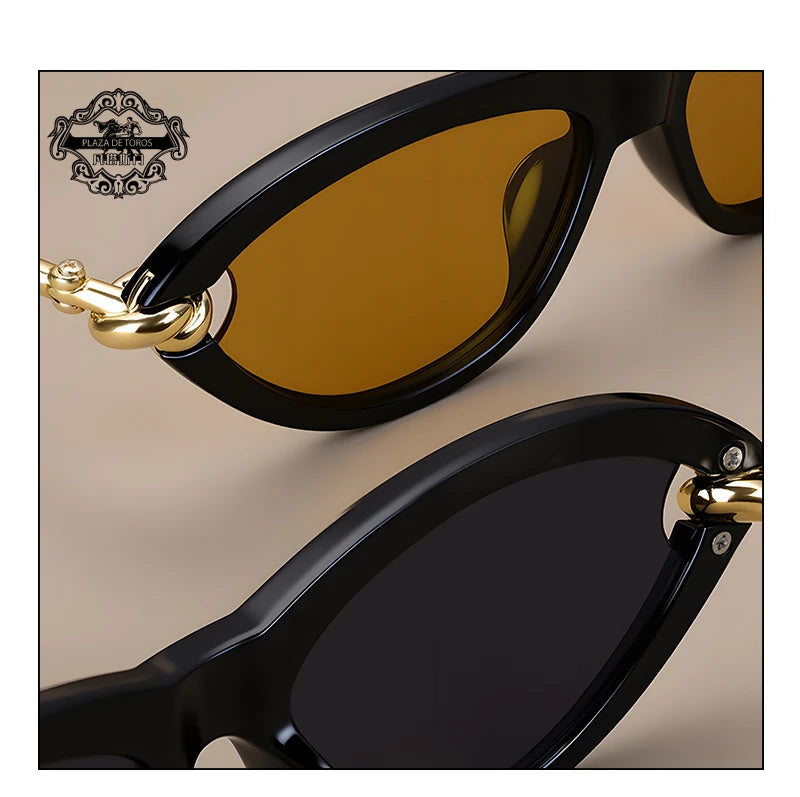 Modne luksusowe damskie okulary cat eye  UV400.