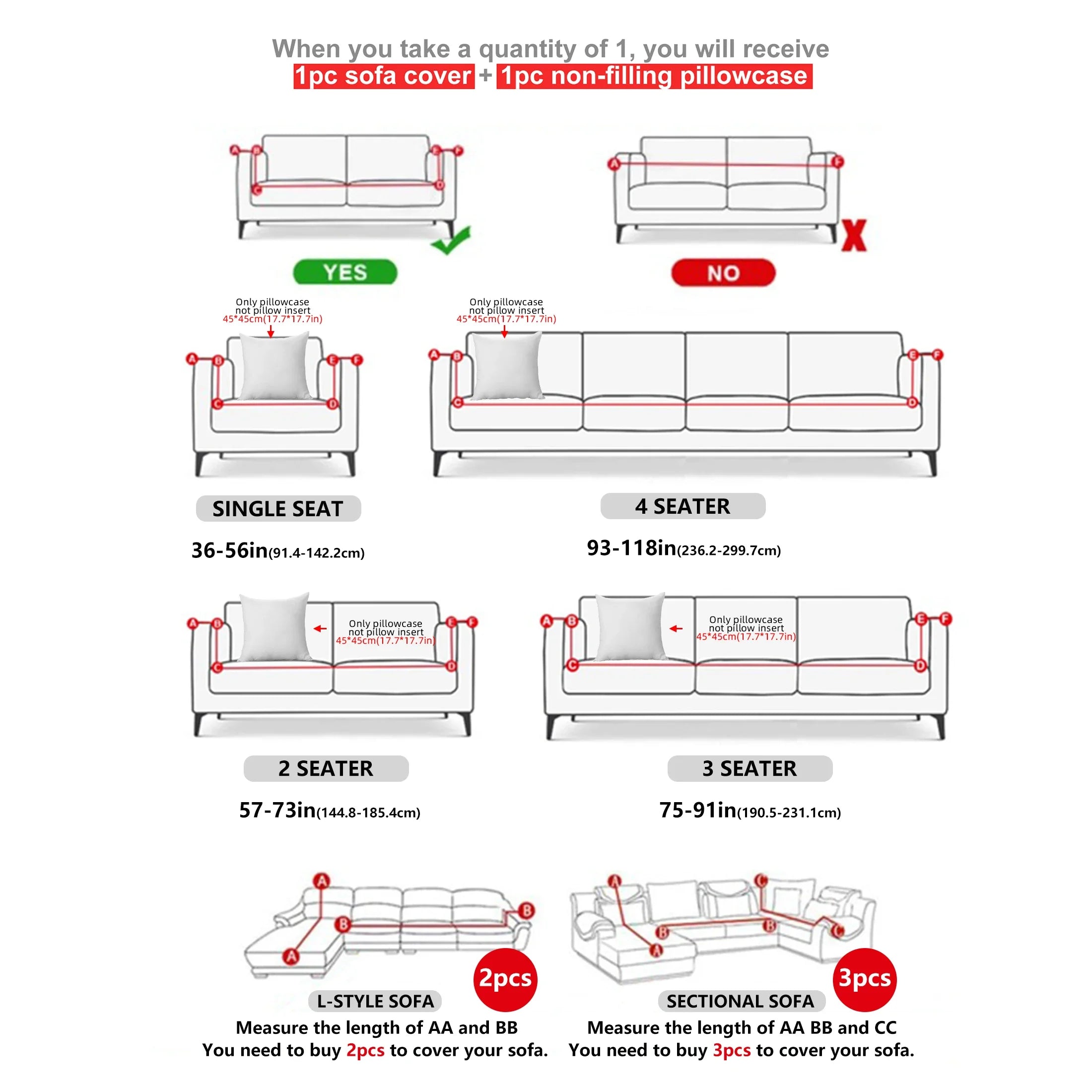 Pokrowce na sofę do salonu na  1/2/3/4-osobową Geometryczne pokrowce na sofę