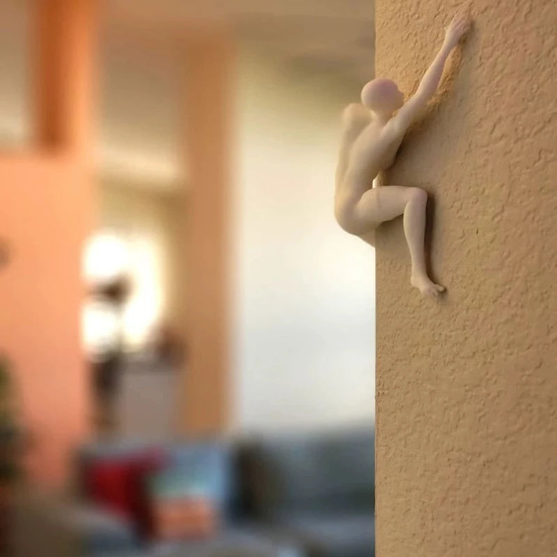 Nowoczesna kreatywna dekoracja narożna Figurka „Zaskoczony” Rzeźba narożna Wspinacz.