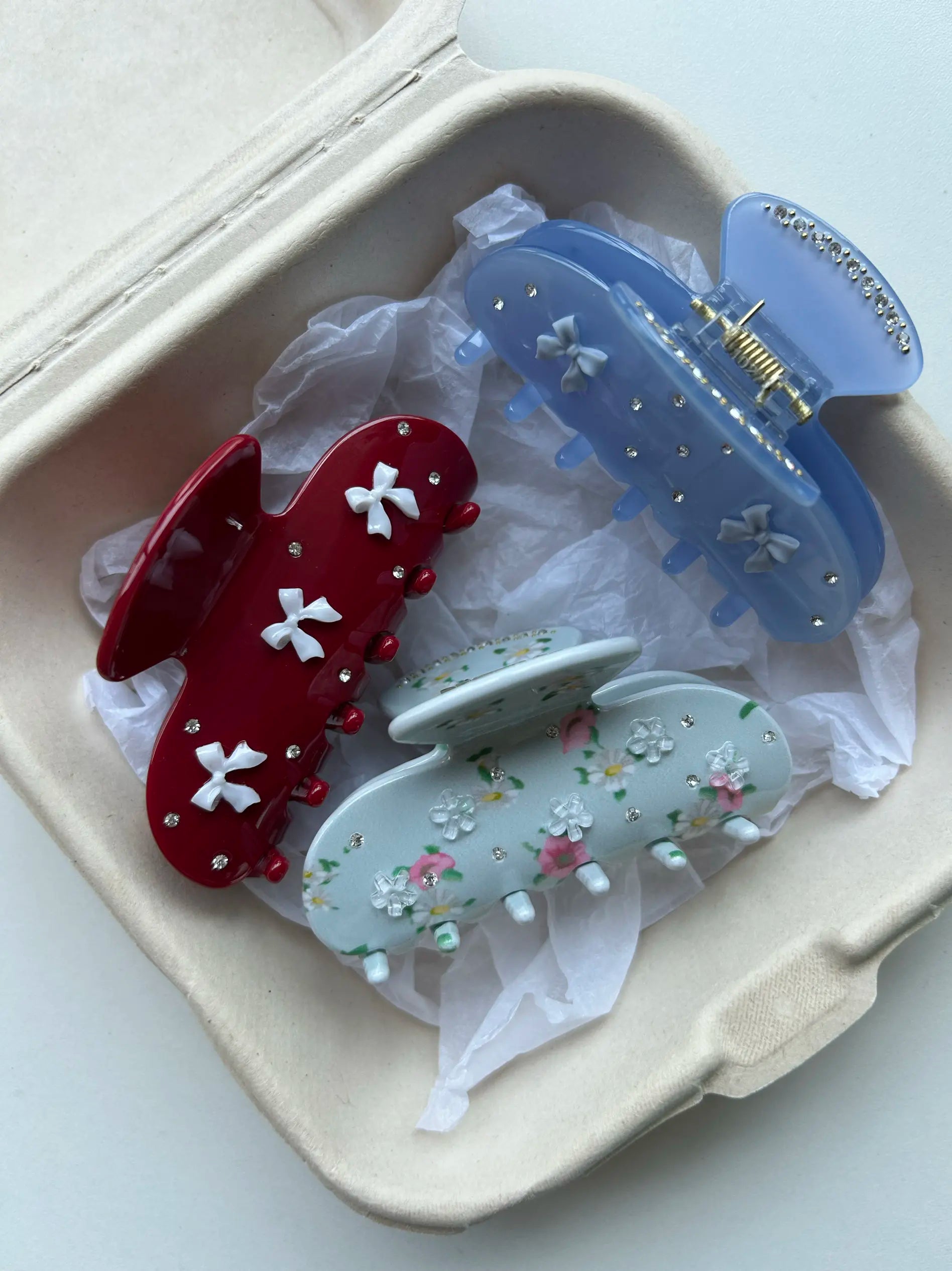 Spinka do włosów z kokardką dla kobiet i dziewcząt z octanu