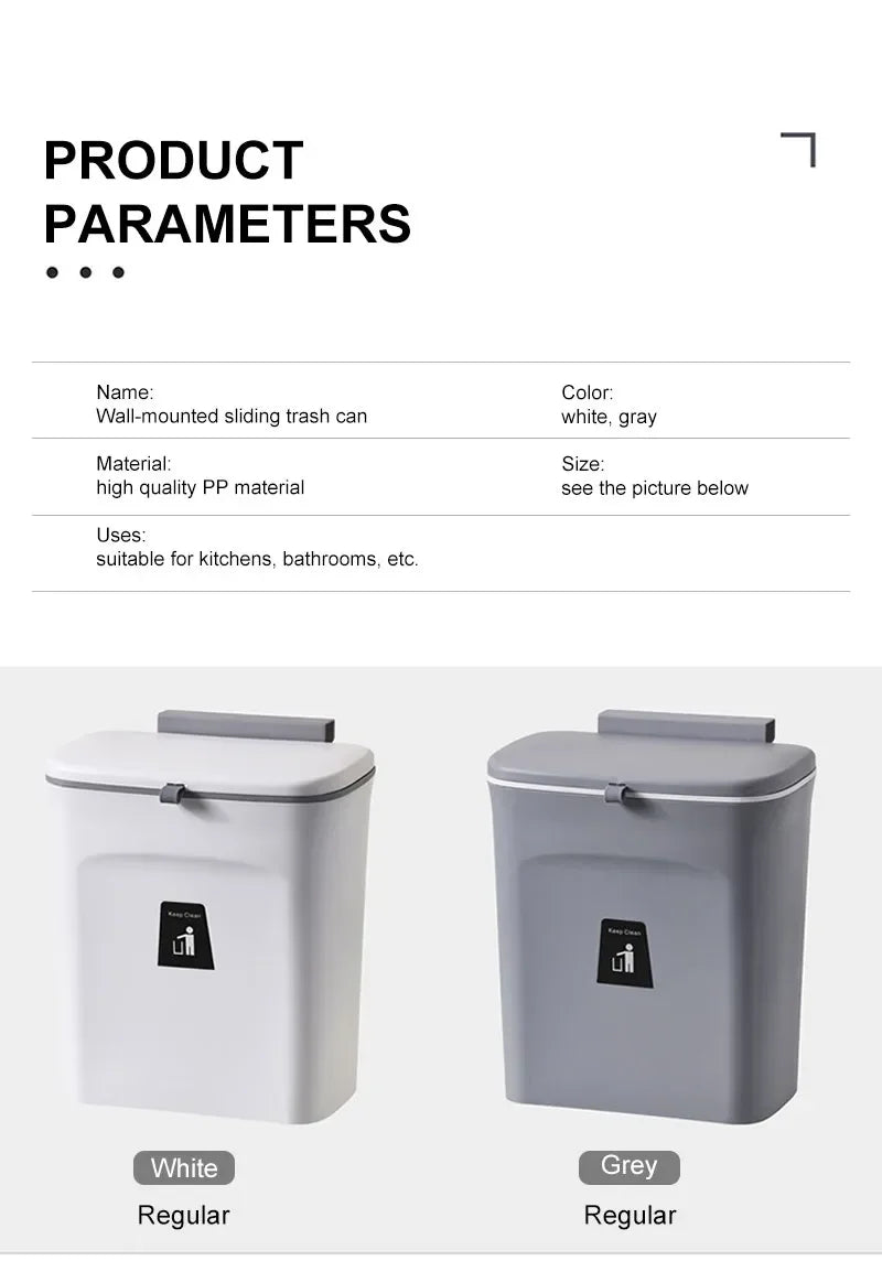 Nástenný odpadkový kôš Odpadkový kôš z kuchyne Odpadkový kôš z kúpeľne s vekom