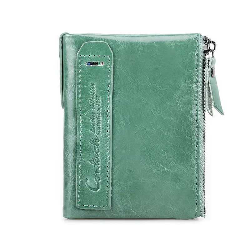 Portfel CONTACT z prawdziwej skóry dla kobiet. Styl Vintage.