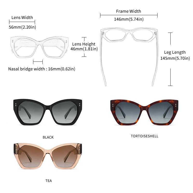 Okulary przeciwsłoneczne damskie z polaryzacją UV400,motyl