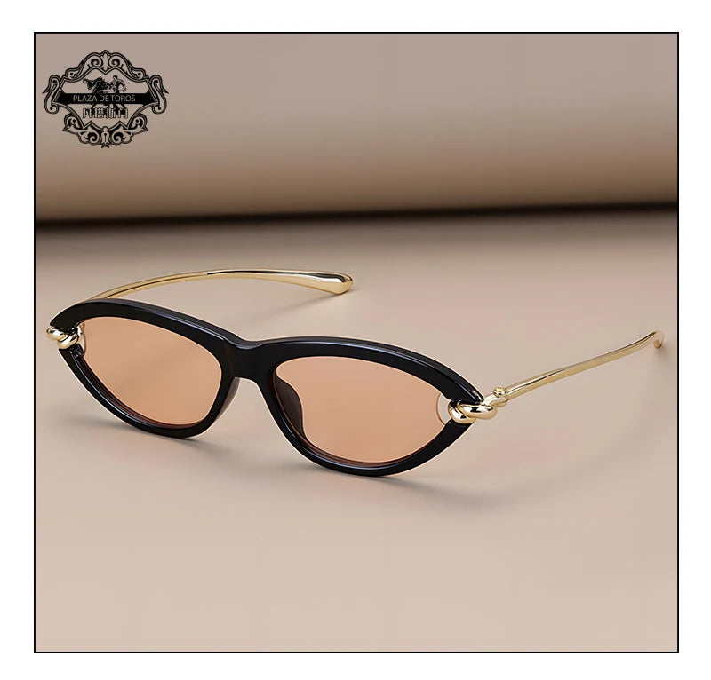 Modne luksusowe damskie okulary cat eye  UV400.