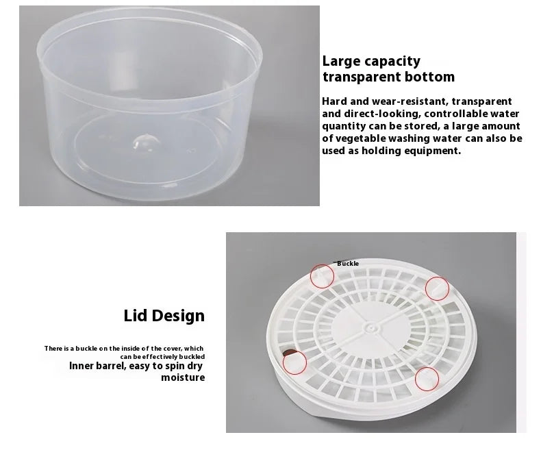 Wielofunkcyjna ręczna suszarka do warzyw - wirówka do sałatek.