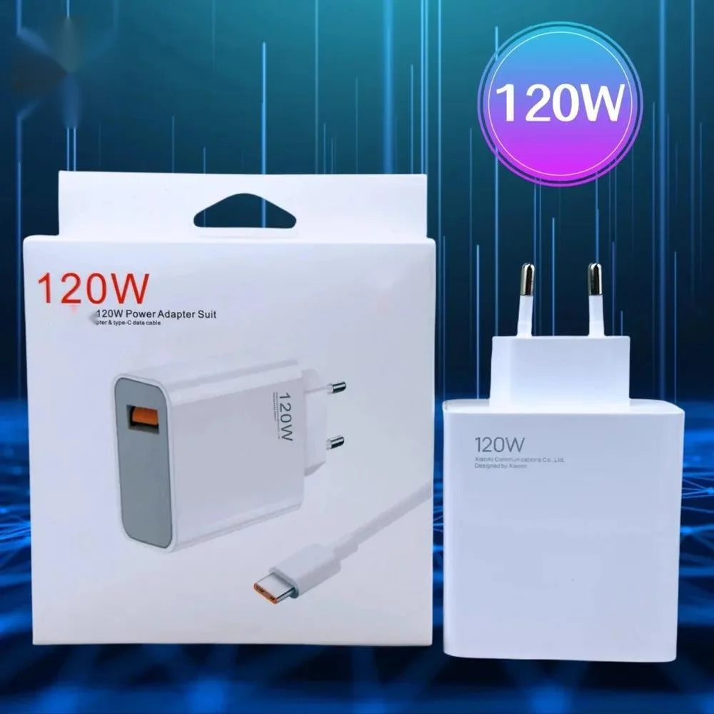 Oryginalna ładowarka Turbo Fast Charge 120 W EU/US Hypercharge Adapter do Xiaomi Redmi Note.