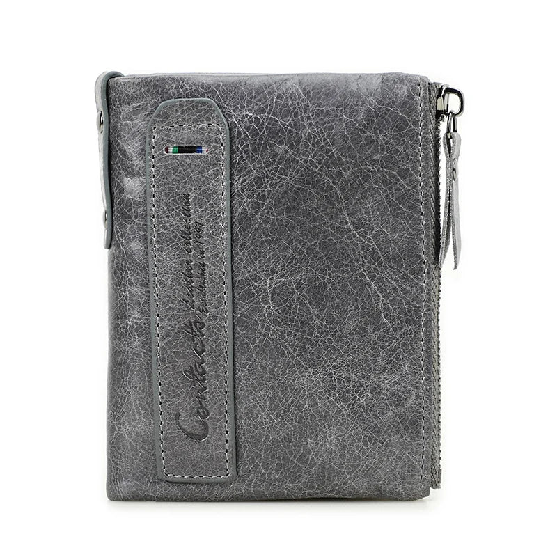 Portfel CONTACT z prawdziwej skóry dla kobiet. Styl Vintage.