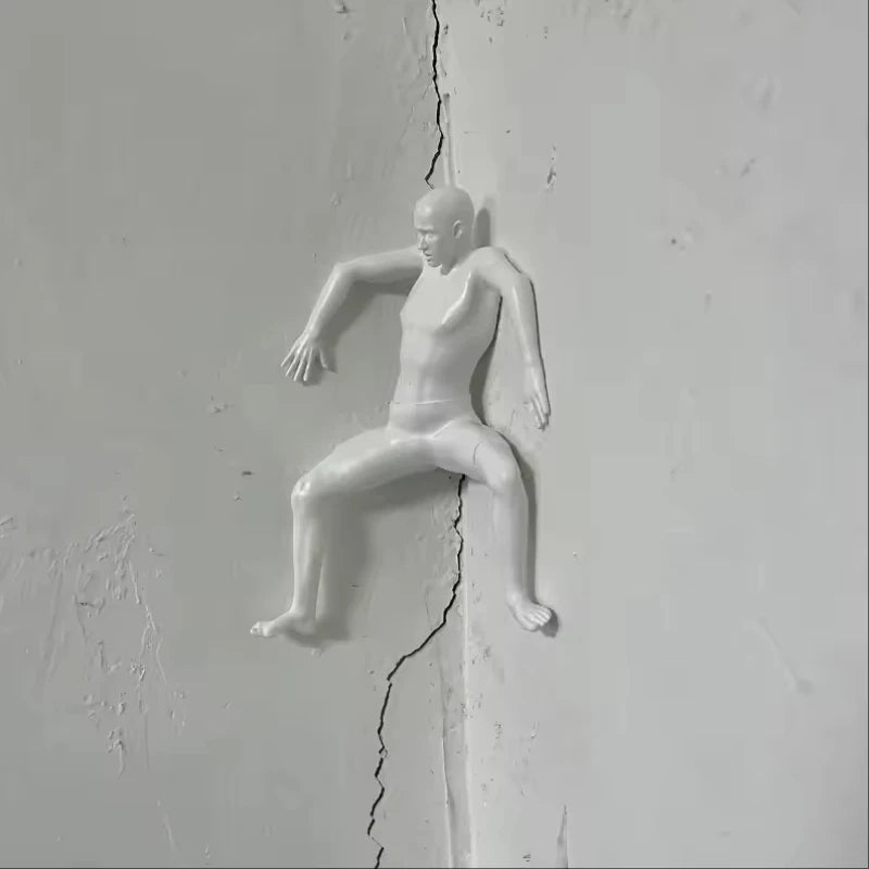 Nowoczesna kreatywna dekoracja narożna Figurka „Zaskoczony” Rzeźba narożna Wspinacz.