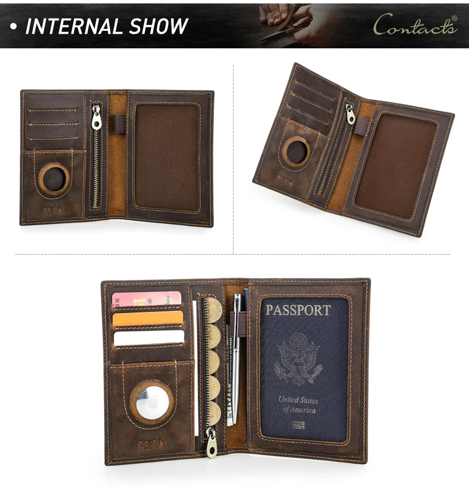 Portfel CONTACT na paszport ,etui na karty, podróżny dla mężczyzn.