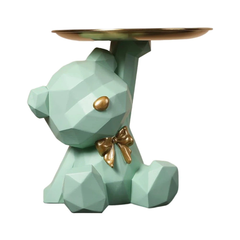Geometryczna figurka niedźwiedzia na klucze Dekoracja wejściowa , na biurko.