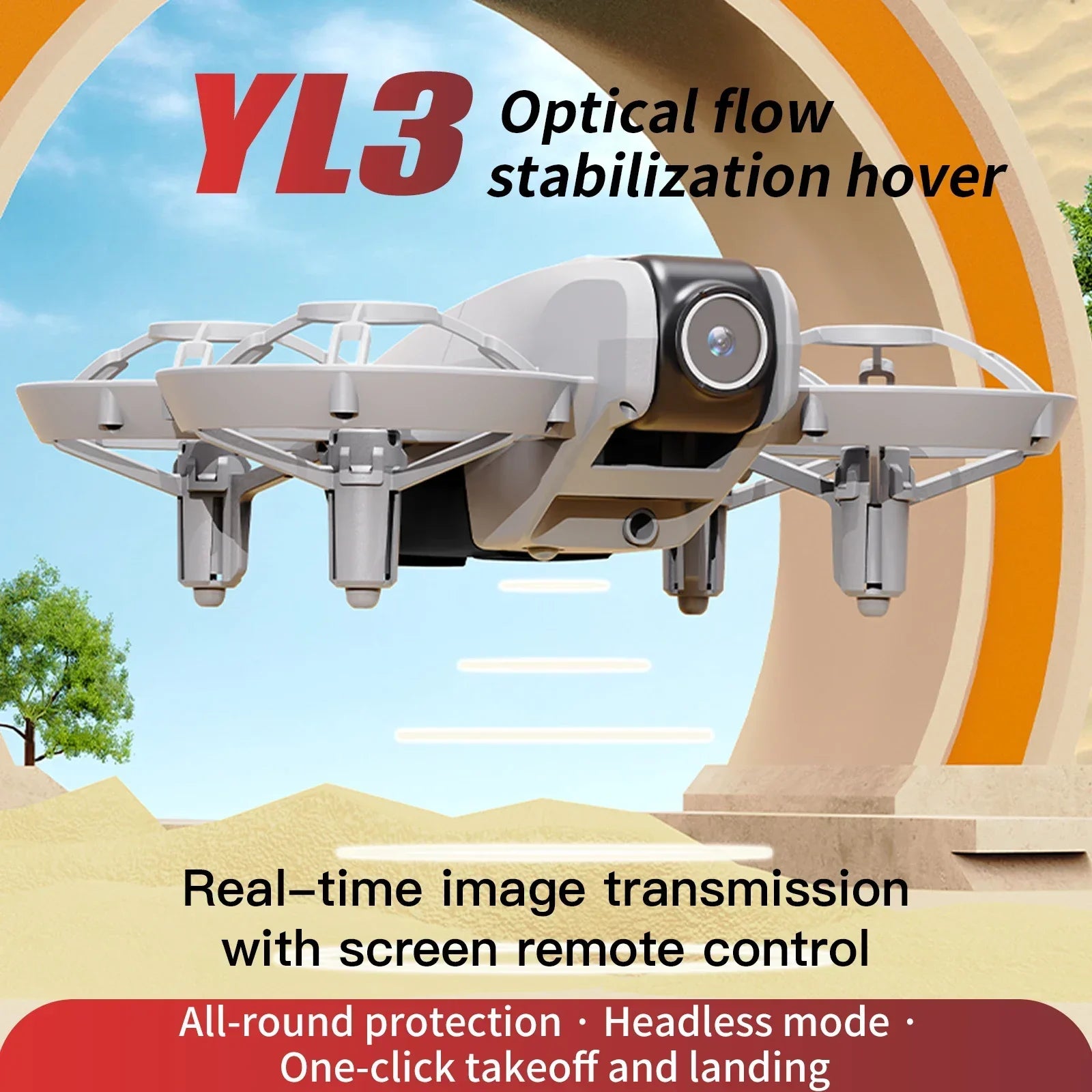 Lenovo YL3 HD Dron z podwójną kamerą do fotografii lotniczej 5G WIFI Silnik bezszczotkowy Zdalne sterowanie Optyczny przepływ Hover UAV Zabawka