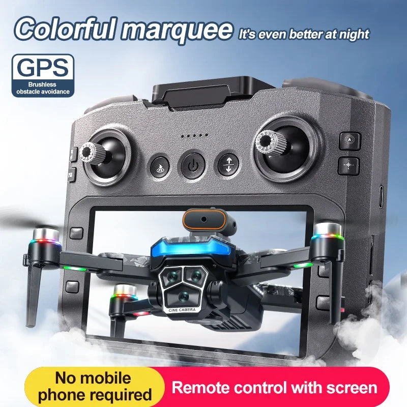 Max Drone 8K HD Trzy kamery GPS Bezszczotkowy napęd Optyczny system unikania przeszkód Duży ekran 4,5 cala