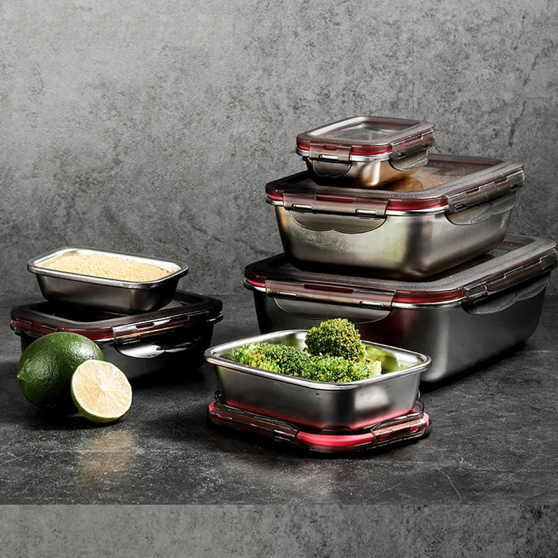 Pudełko na lunch ze stali nierdzewnej 304, szczelne, nieprzeciekające.