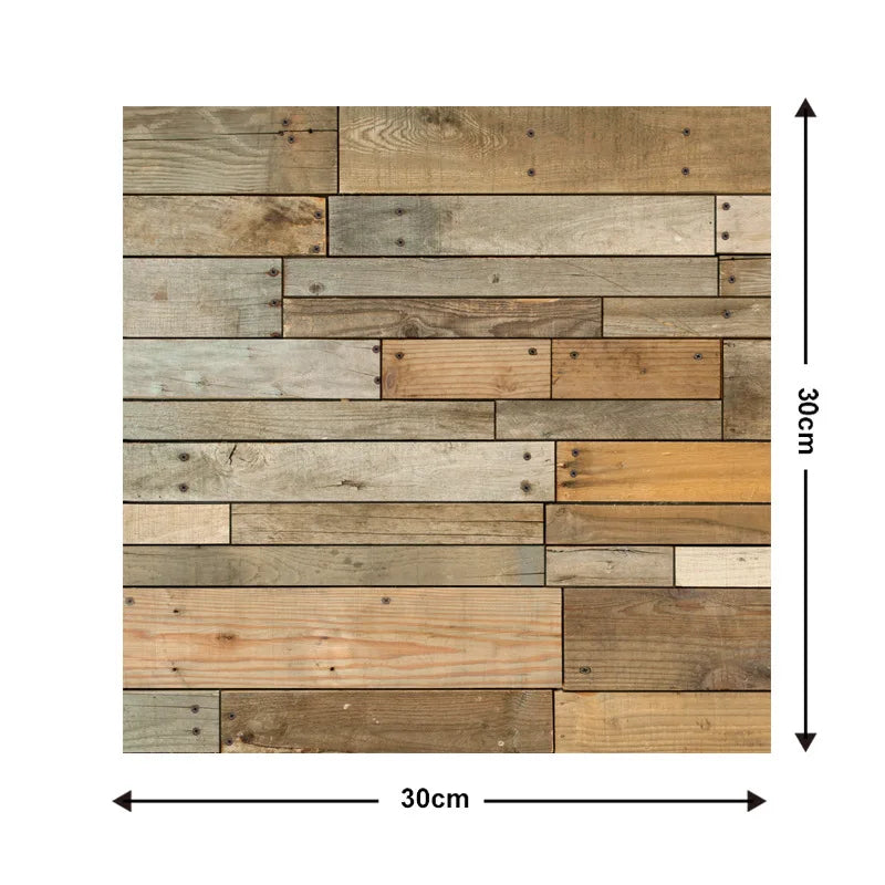 10 sztuk samoprzylepnych tapet 3D z motywem cegły i drewna – naklejki ścienne typu „peel and stick”, wodoodporne, do salonu, sypialni, łazienki