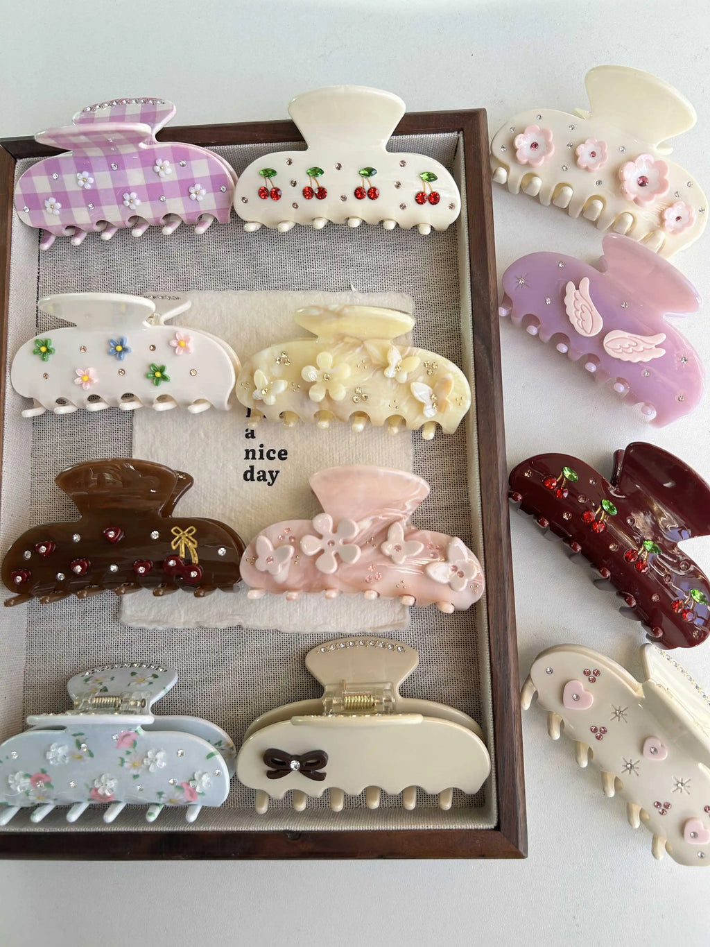 Spinka do włosów z kokardką dla kobiet i dziewcząt z octanu