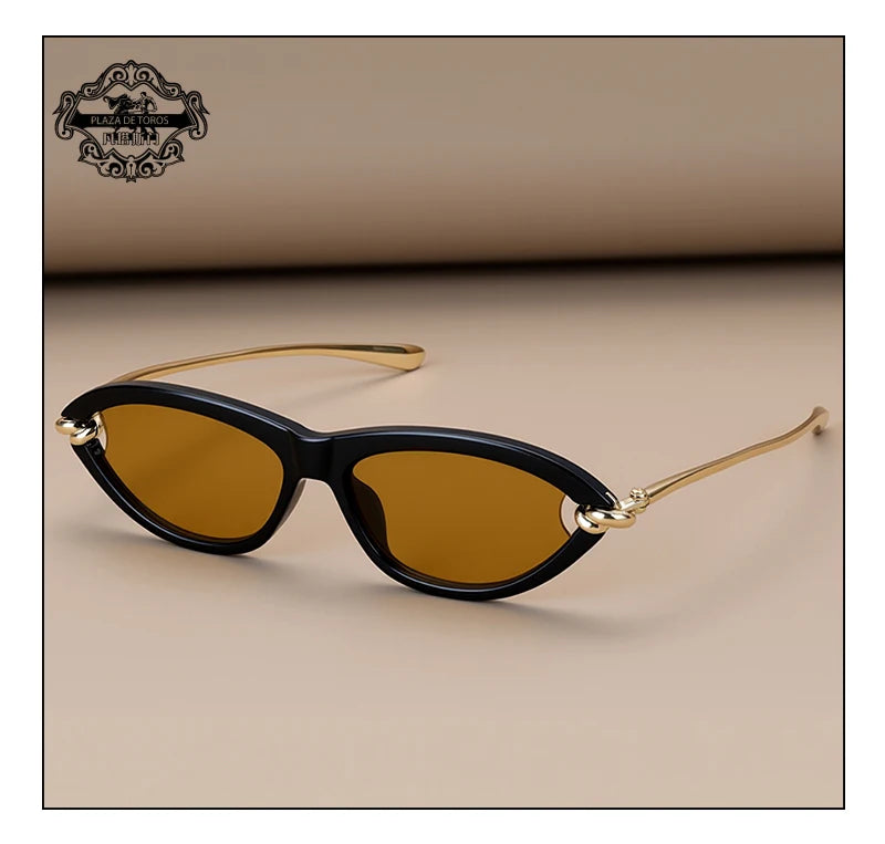 Modne luksusowe damskie okulary cat eye  UV400.