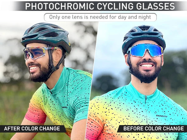 Okulary rowerowe fotochromatyczne męskie/damskie szosowe.