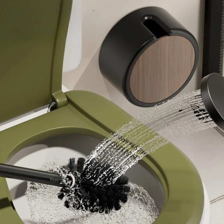 Toaletná kefa namontovaná na stenu bez vŕtania.