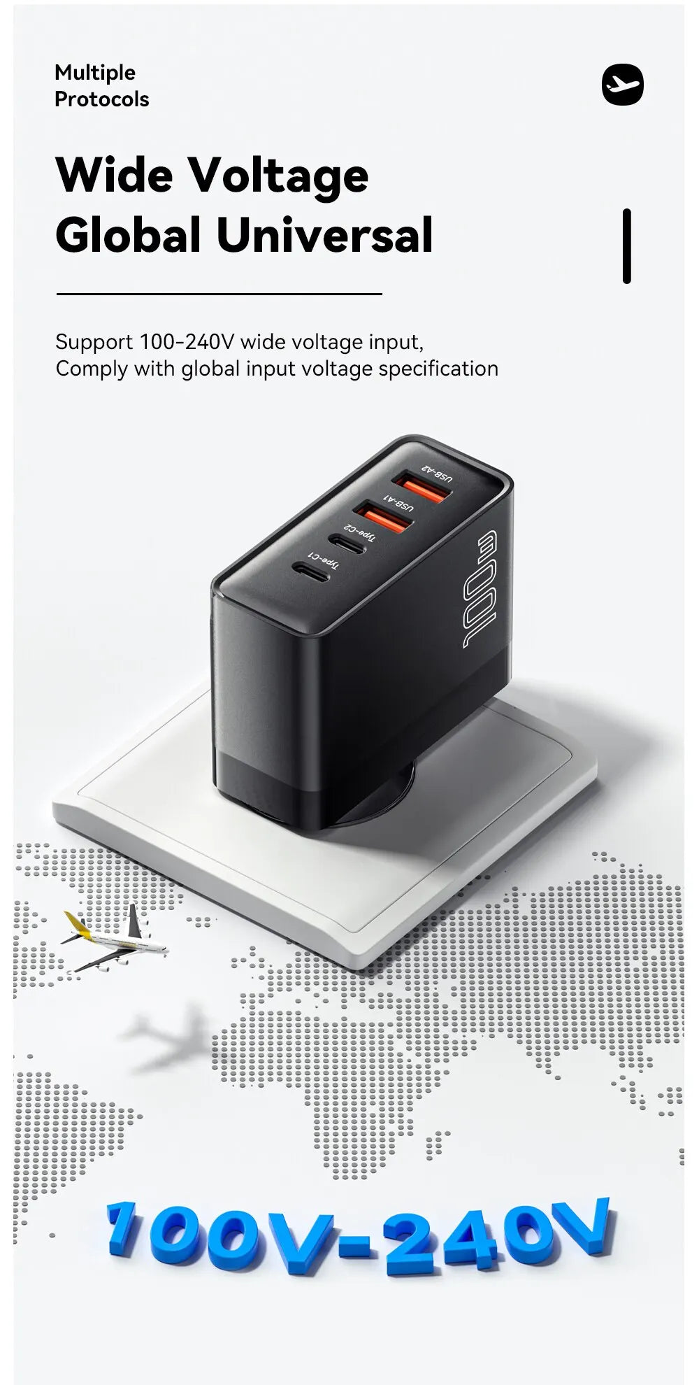 Nabíjačka Essager 100W GaN USB typu C PD QC Quick Charge 4.0 3.0 typu C rýchle nabíjanie pre iPhone 14 13 12 Xiaomi Macbook
