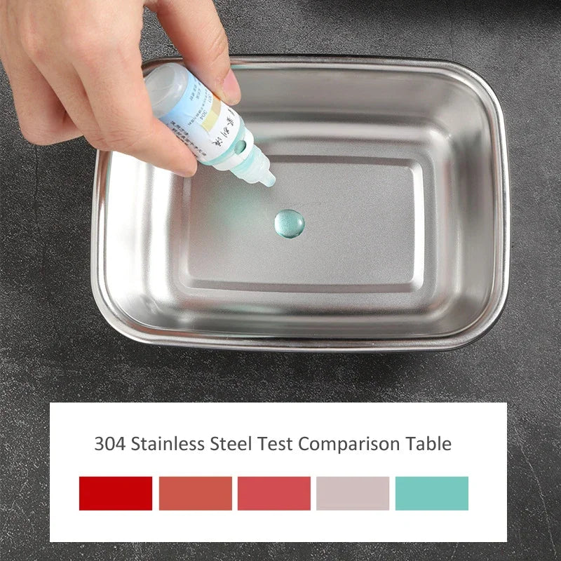 Pudełko na lunch ze stali nierdzewnej 304, szczelne, nieprzeciekające.