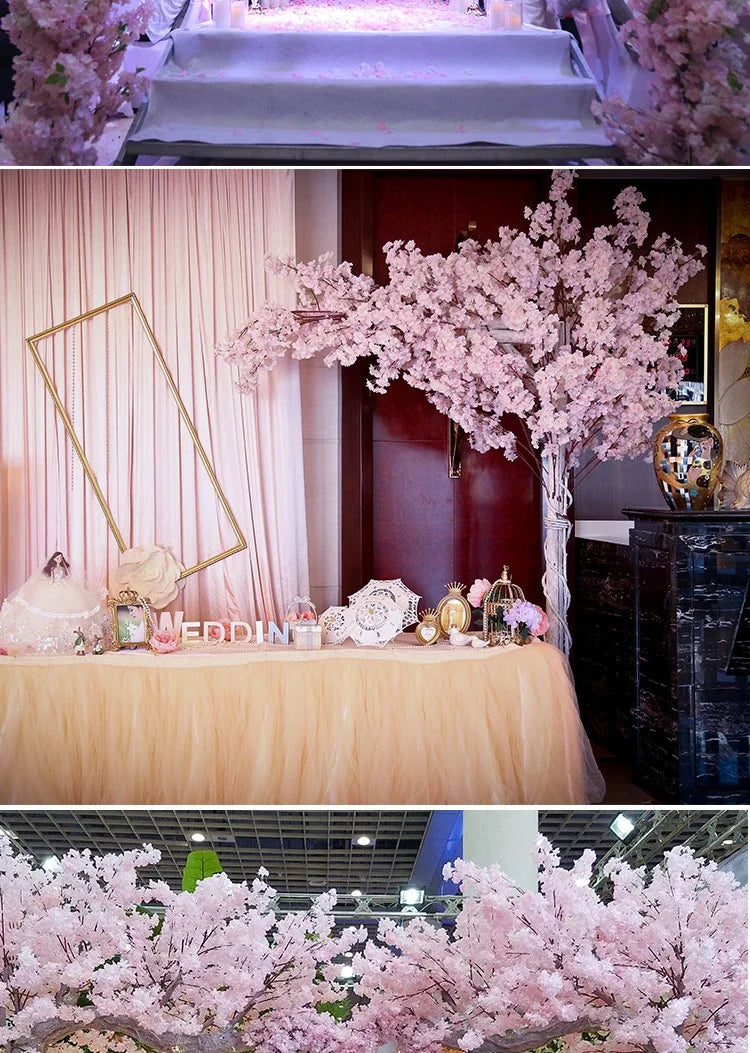 5 sztuk sztucznych gałęzi wiśniowych Sakura z jedwabiu DIY .Domowa dekoracja salonu
