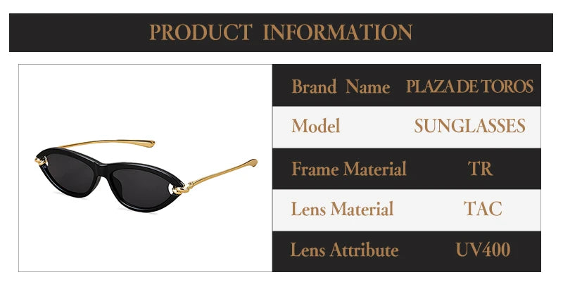 Modne luksusowe damskie okulary cat eye  UV400.