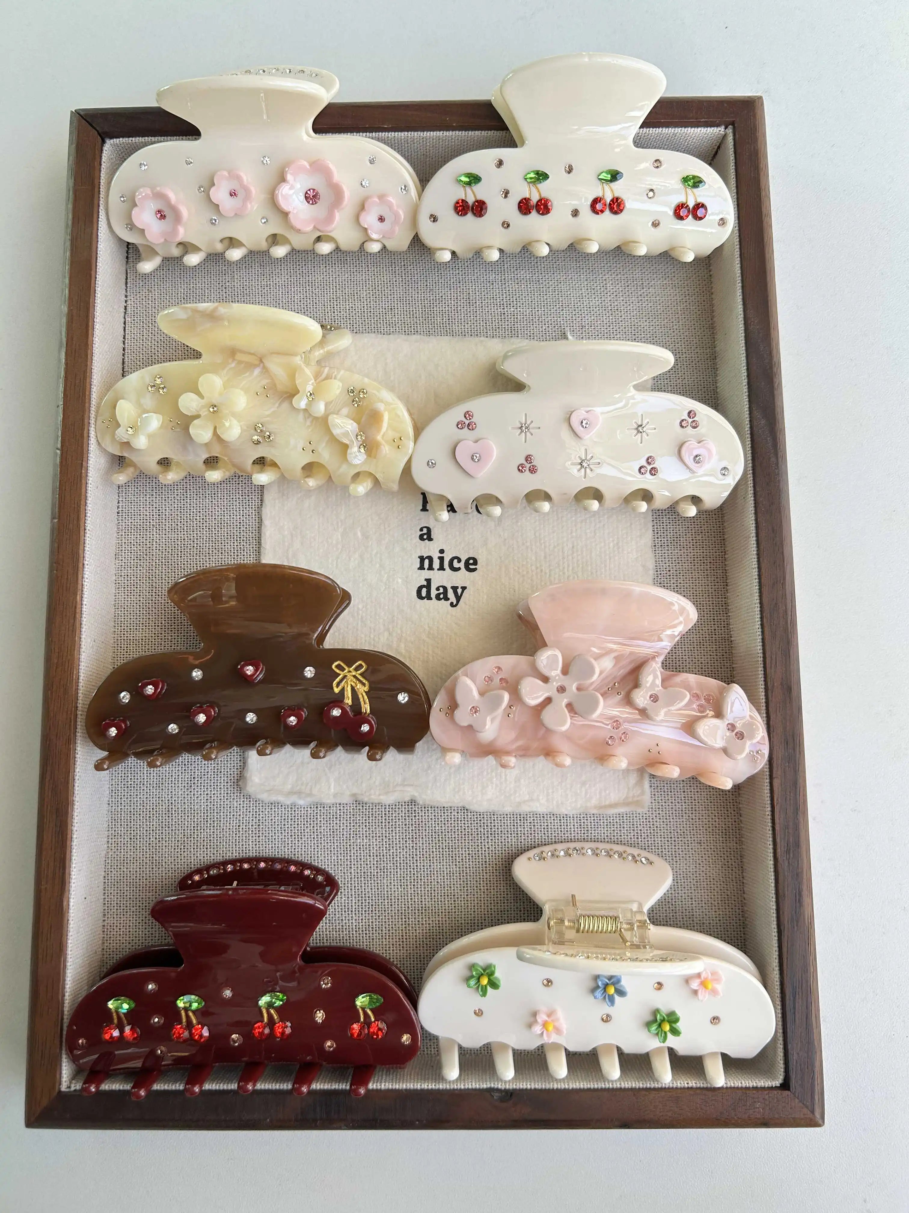 Spinka do włosów z kokardką dla kobiet i dziewcząt z octanu