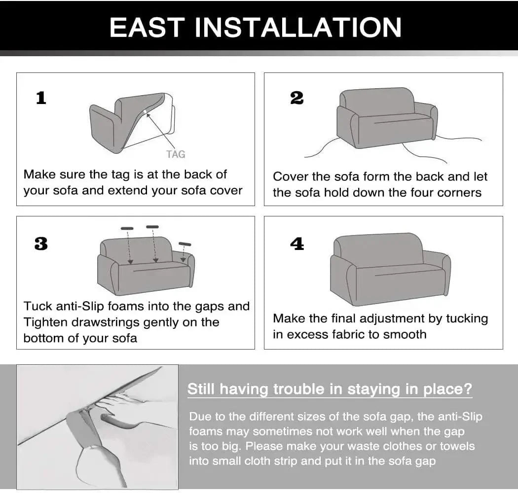 Pokrowce na sofę do salonu na  1/2/3/4-osobową Geometryczne pokrowce na sofę
