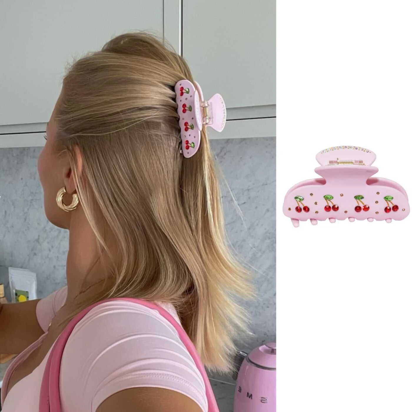 Spinki do włosów z wiśniami dla kobiet i dziewcząt.Różne modele