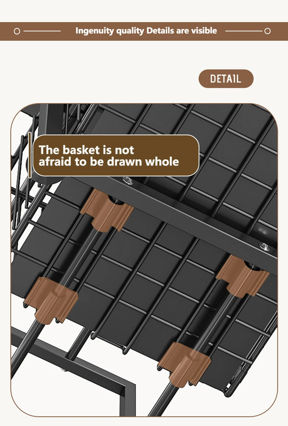 2-poziomowy wysuwany organizer do szafek Regulowany regał.