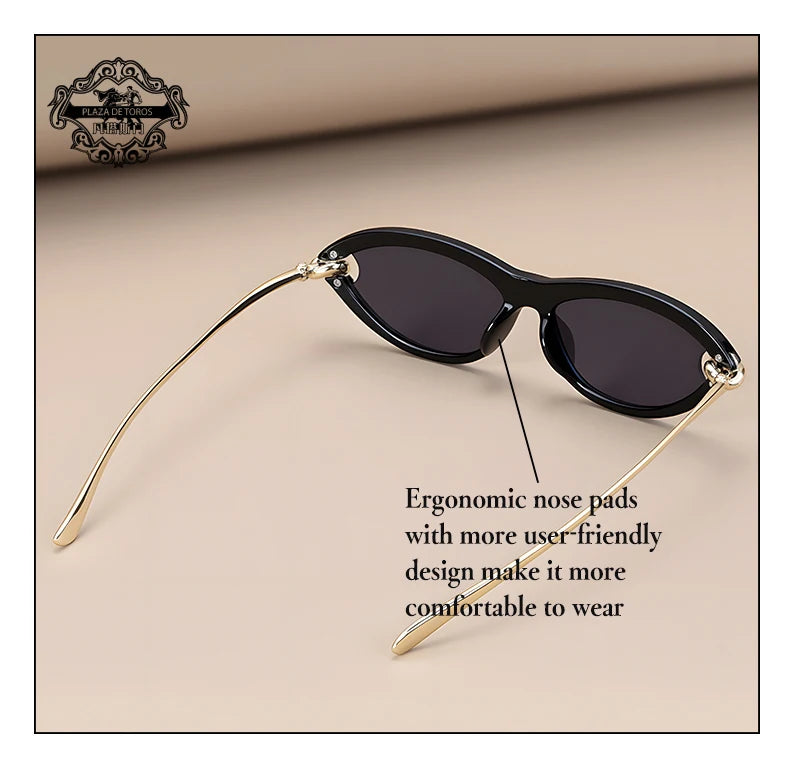 Modne luksusowe damskie okulary cat eye  UV400.