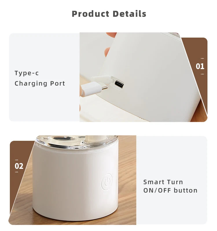 Automatický dávkovač tekutého mydla, nabíjateľný bezdotykový dávkovač pracieho prostriedku s USB.