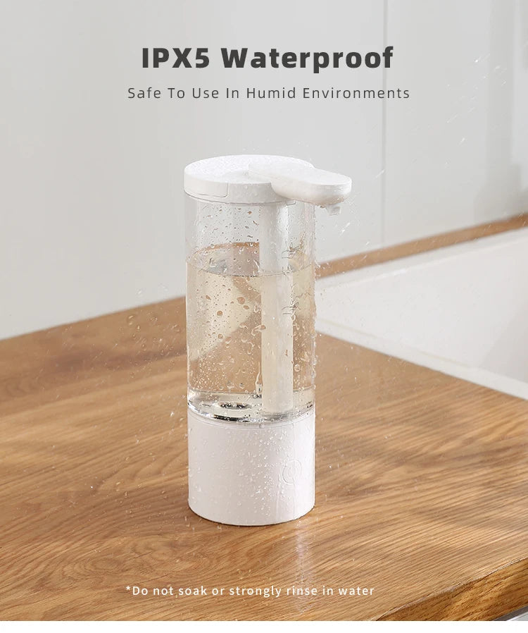 Automatický dávkovač tekutého mydla, nabíjateľný bezdotykový dávkovač pracieho prostriedku s USB.