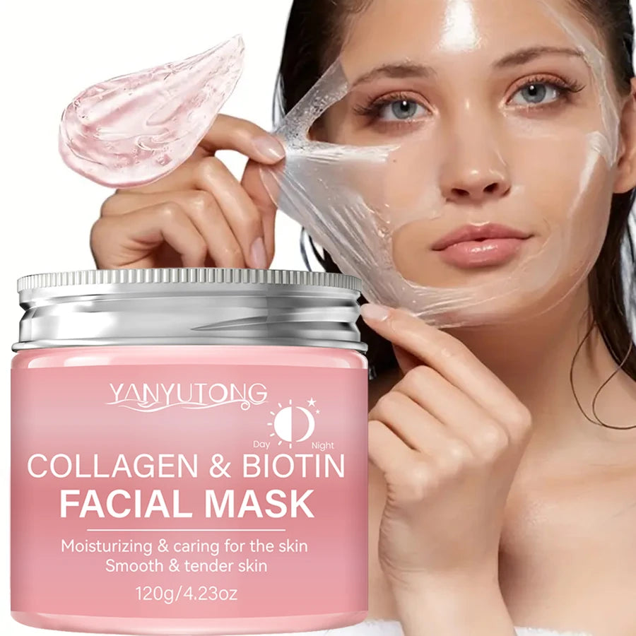 Maska kolagenowa do peelingu,biotyna-kolagen na dzień i na noc.