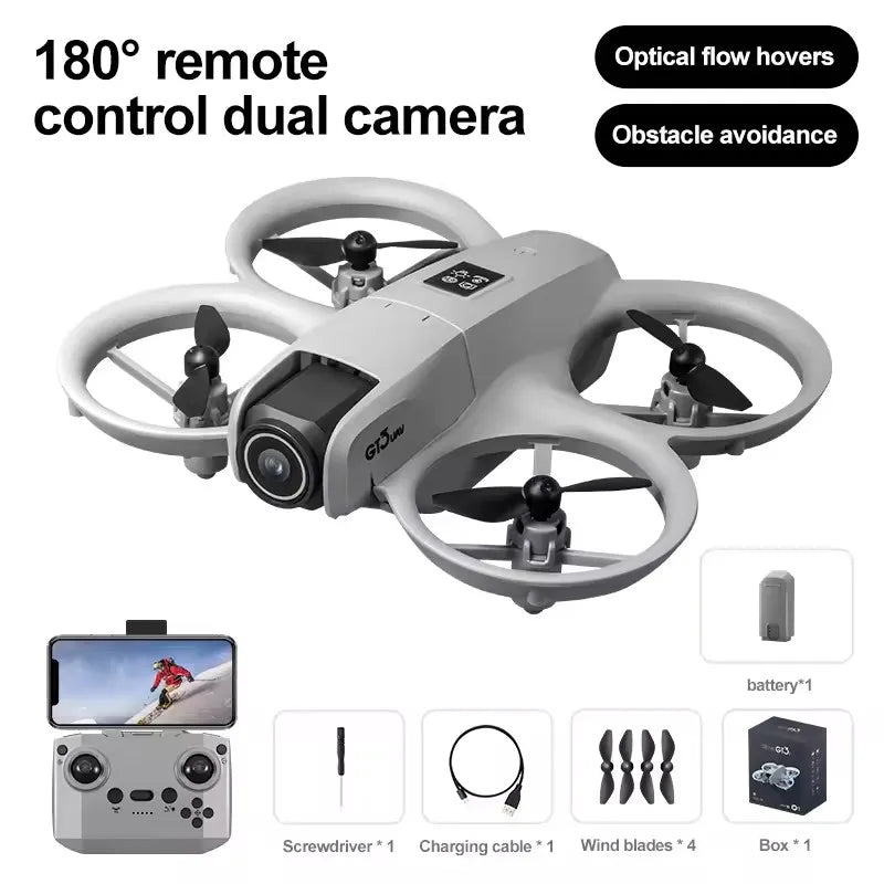 GT3 Max Mini Drone 8K Profesjonalny podwójny aparat Tryb bezgłowicowy Unikanie przeszkód WiFi FPV Dron 360° Flip Quadcopter Zabawki dla dzieci
