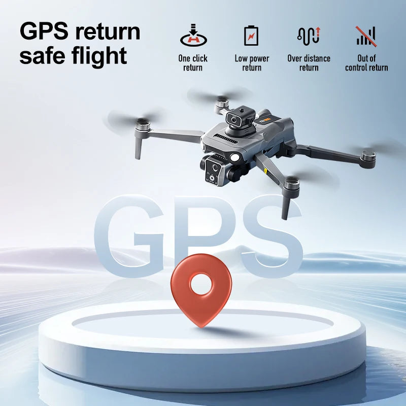 K19 MAX GPS z profesjonalną kamerą 8K, funkcją FPV, systemem omijania przeszkód i dużym ekranem zdalnego sterowania, składany dron